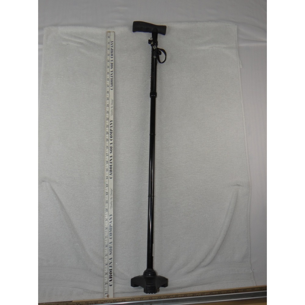 HurryCane Freedom Edition Folding Walking Cane Black Adjustable SteadiGrip Base - Picture 3 of 5